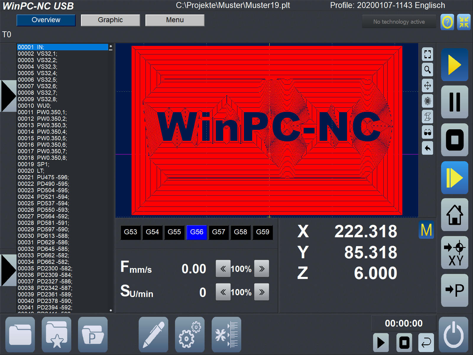 WinPC-NC Light mit nc100 